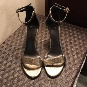 White House Black Market Metallic Heels